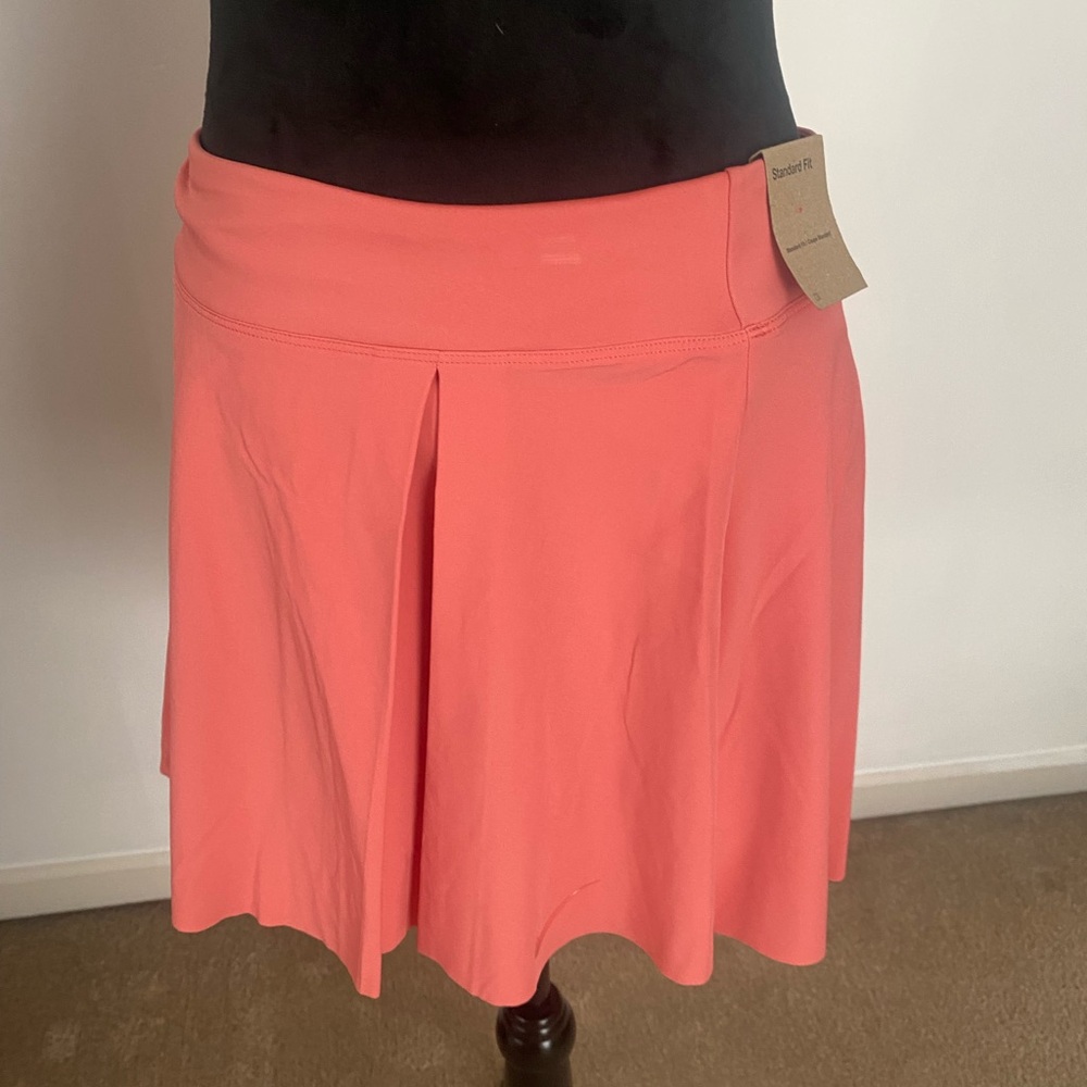 Nike Orange Mini Skater Skirt with Pleats
